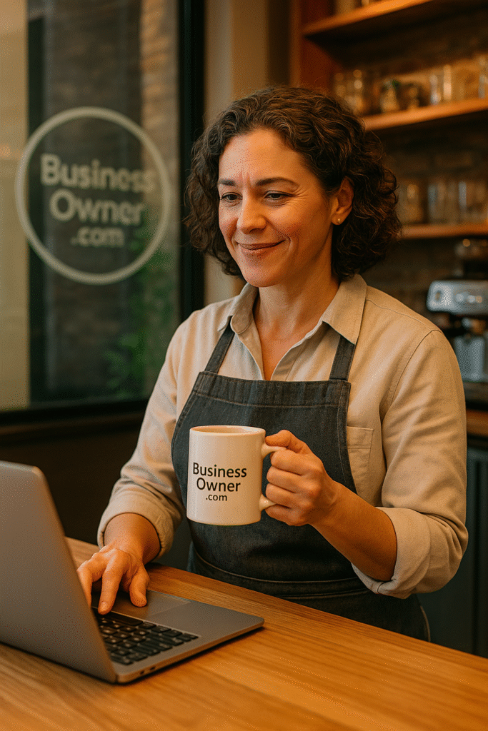 Business owner and advisor reviewing purchase