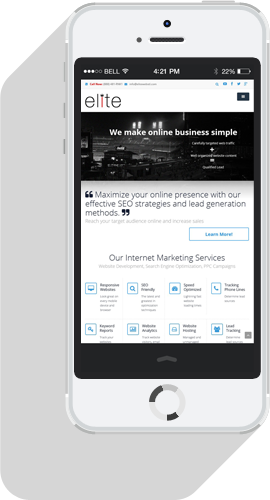 Responsive web design displayed on desktop, tablet, and mobile devices