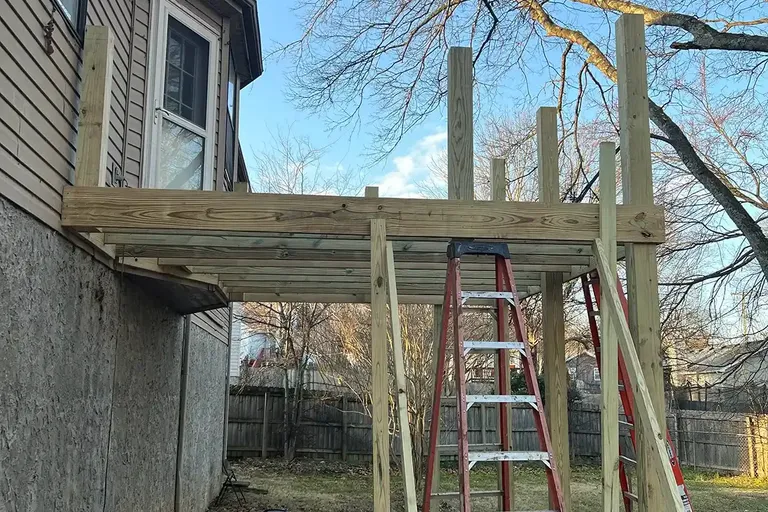 Nashville Wood Deck Build Project - nashville tn wooden deck 1 photo 1