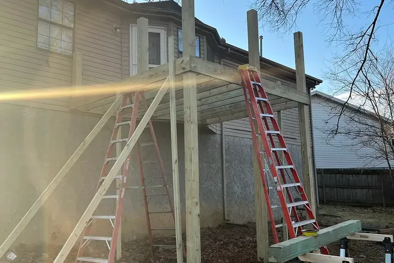Nashville Wood Deck Build Project - nashville tn wooden deck 2 photo 12