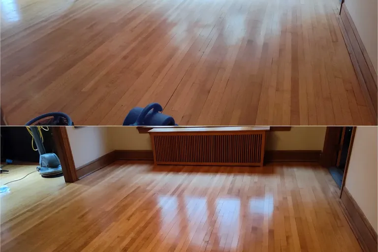 Before After Hardwood Floor Cleaning 2 by Haugland Brothers