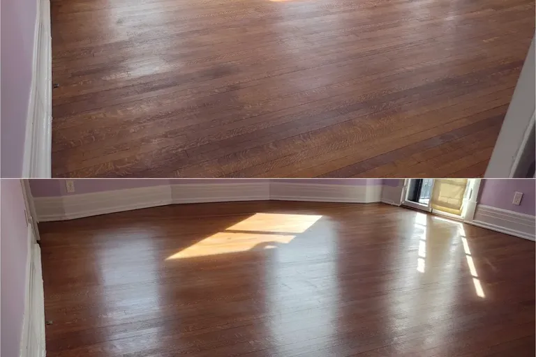 Before After Hardwood Floor Cleaning by Haugland Brothers