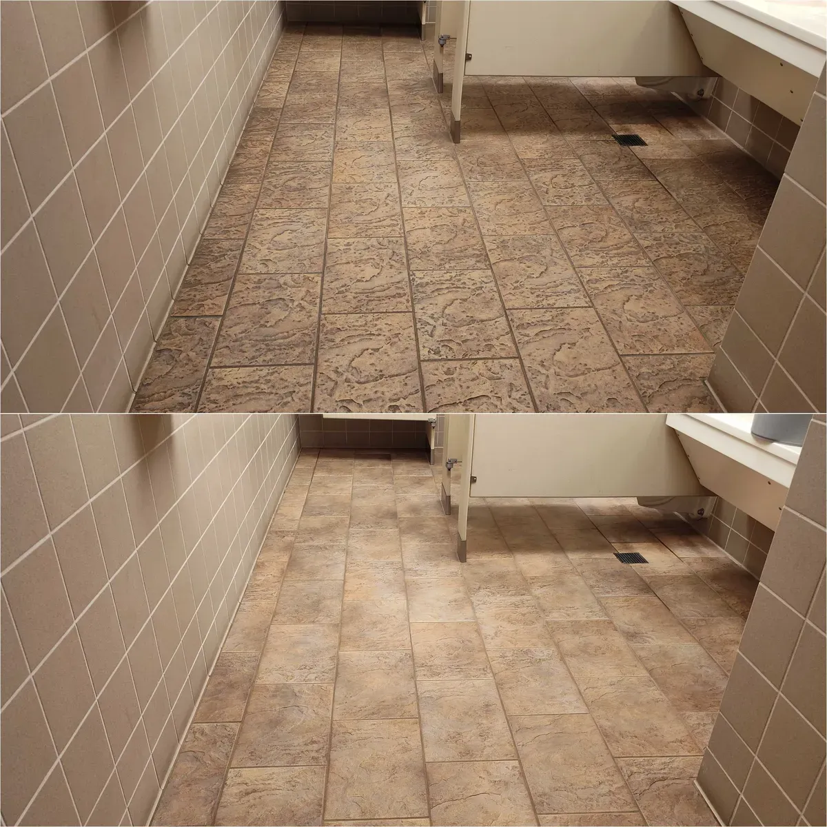 Before After Tile Grout Cleaning 2 by Haugland Brothers