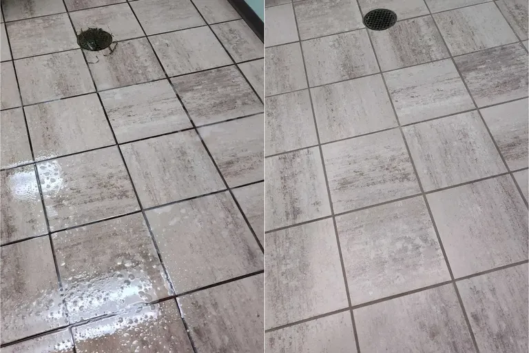 Before After Tile Grout Cleaning 5 by Haugland Brothers