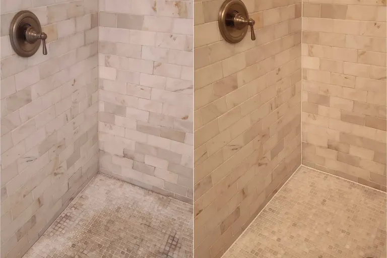 Before After Tile Grout Shower Cleaning 10 By Haugland Brothers