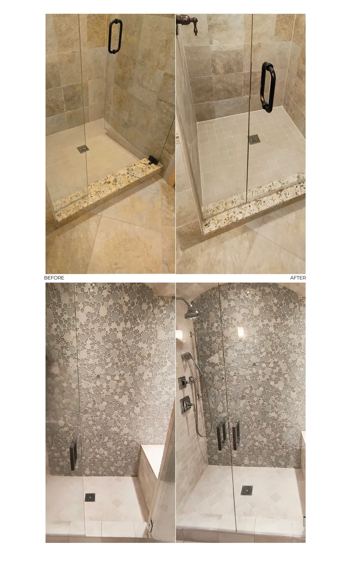 Before After Tile Grout Shower Cleaning by Haugland Brothers