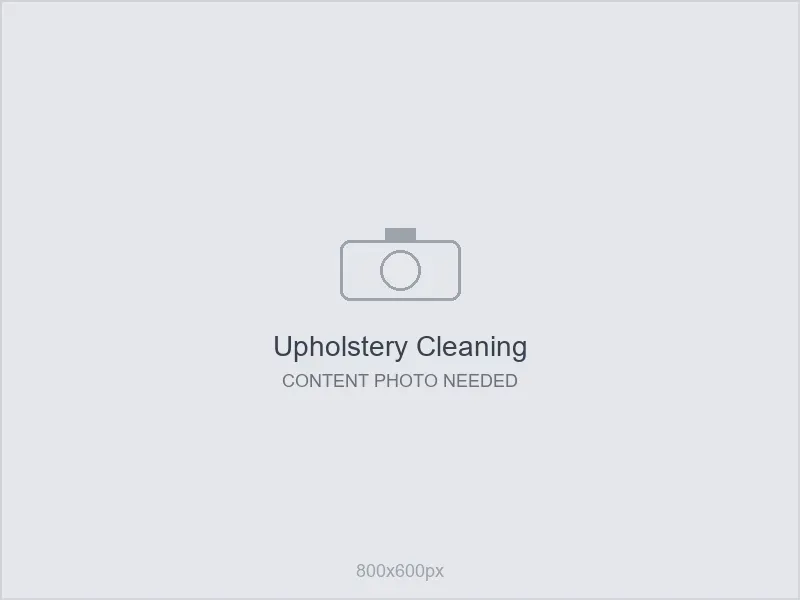 Placeholder: upholstery cleaning content - photo needed